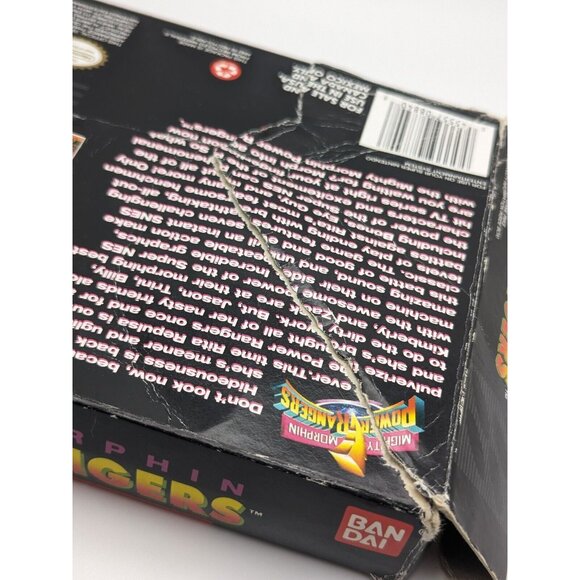 Mighty Morphin Power Rangers (Super Nintendo SNES) Game & Box ~ Tested & Works - Picture 7 of 12